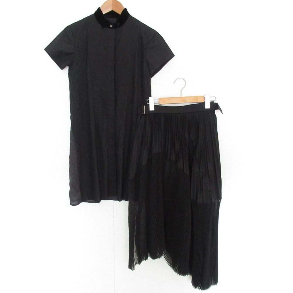 sacai サカイ プリーツブラウス（ブラック） sacai サカイ 20SS ポルカ