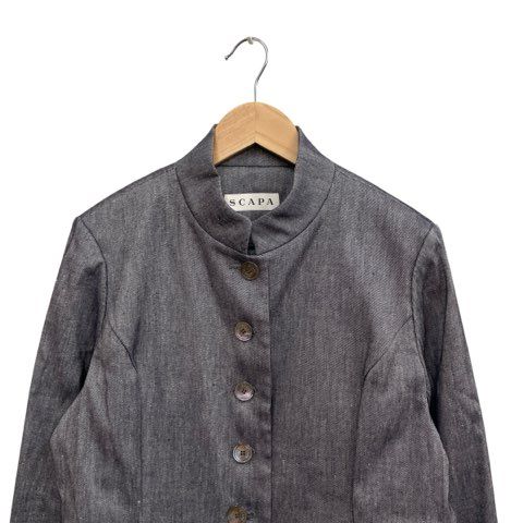 スキャパ SCAPA ジャケット スタンドカラー シングル サイドポケット