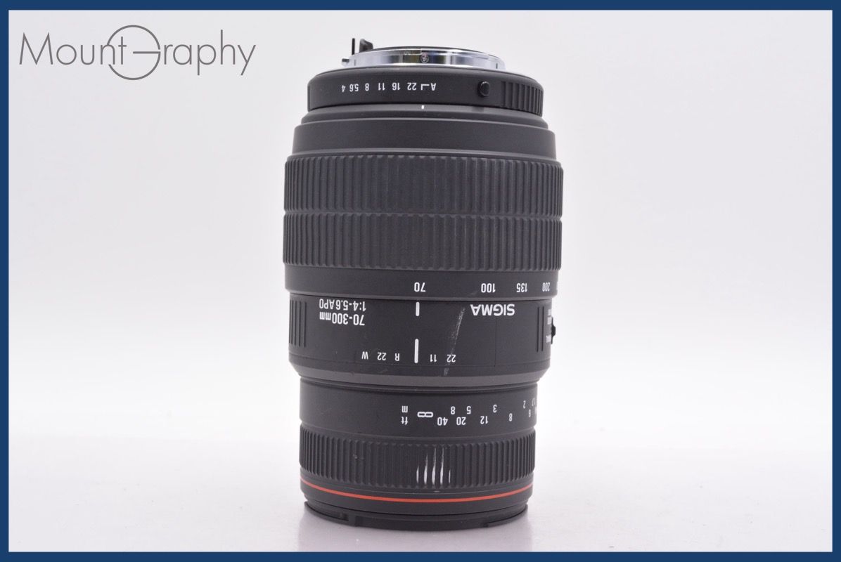 シグマ SIGMA 70-300mm F4-5.6 APO 前後キャップ-レンズフィルター付 ペンタックスK用 AF 完動 同梱可 mj5499