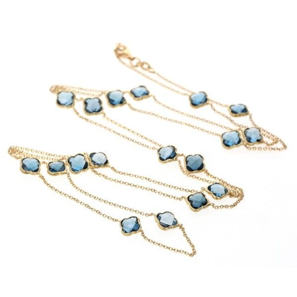 K18YG トパーズ ネックレス 新品仕上済【zz】 GSTV K18YG クリシュナ ブレスレット アンクレット ブルートパーズ