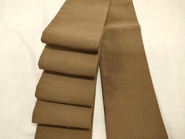 平和屋着物男性　綴れ　角帯　涅色　正絹　逸品　DAAM0958bc