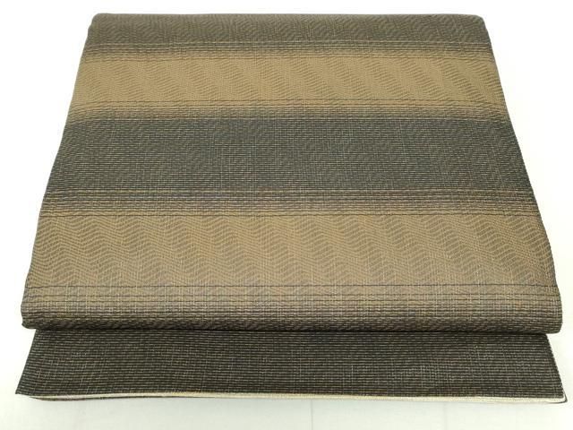 平和屋着物○両面 全通柄袋帯 格子 正絹 逸品 DAAV6039ps