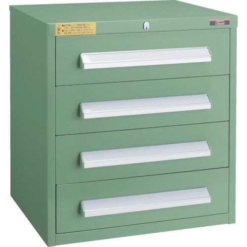 2営業日で発送 TRUSCO トラスコ中山 WLVR型キャビネット 500X412XH540 引出4段 緑 WLVR-542 GN 1台