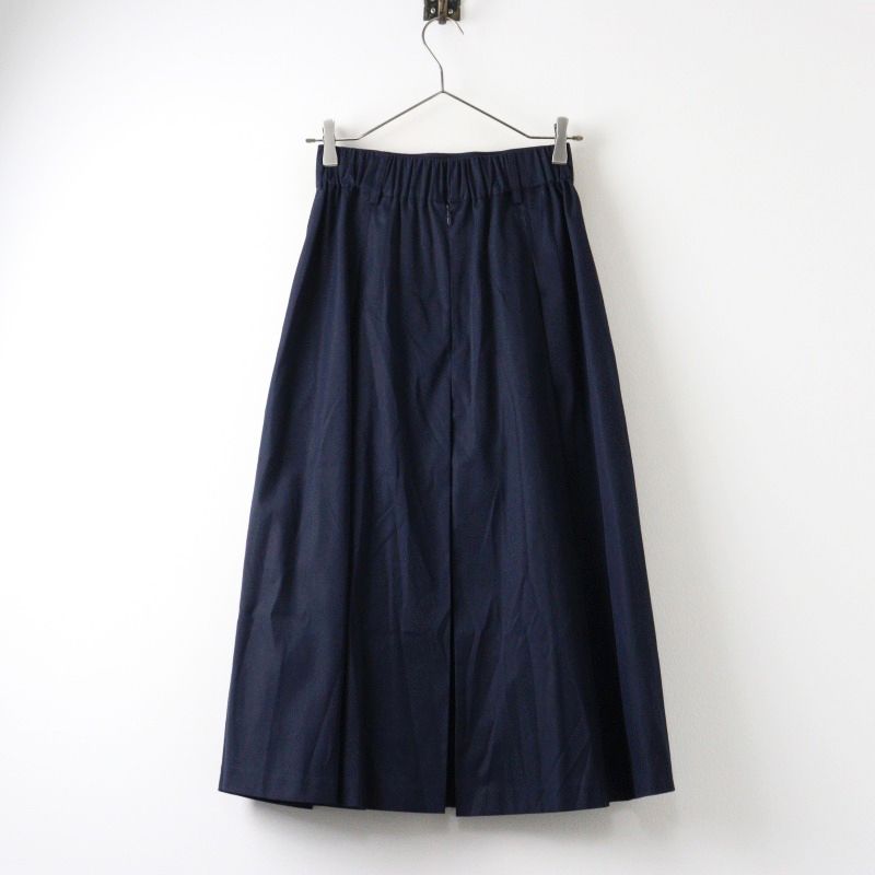 美品 マチャット MACHATT ボックスプリーツスカート/ネイビー