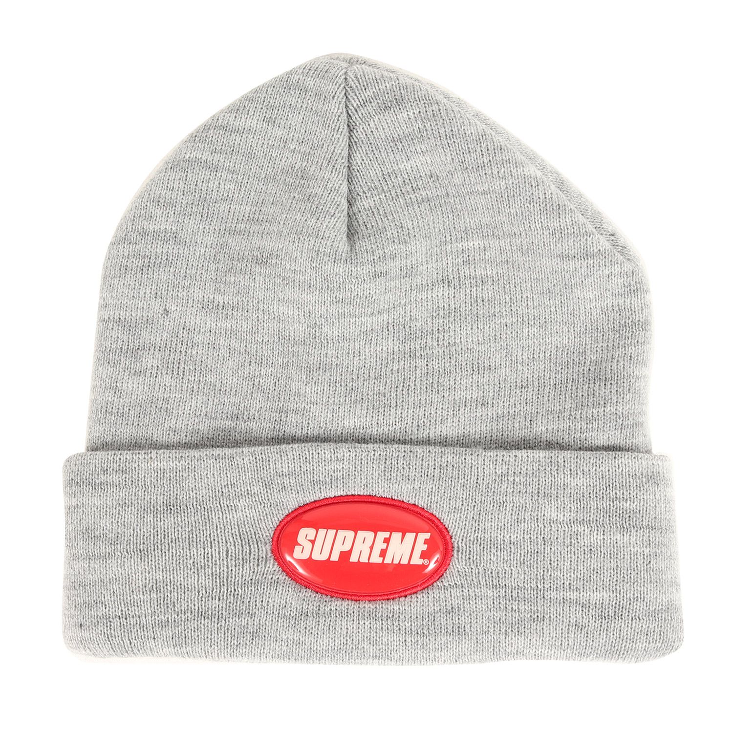 美品 Supreme シュプリーム 18SS ラバーロゴ パッチ付き ビーニー