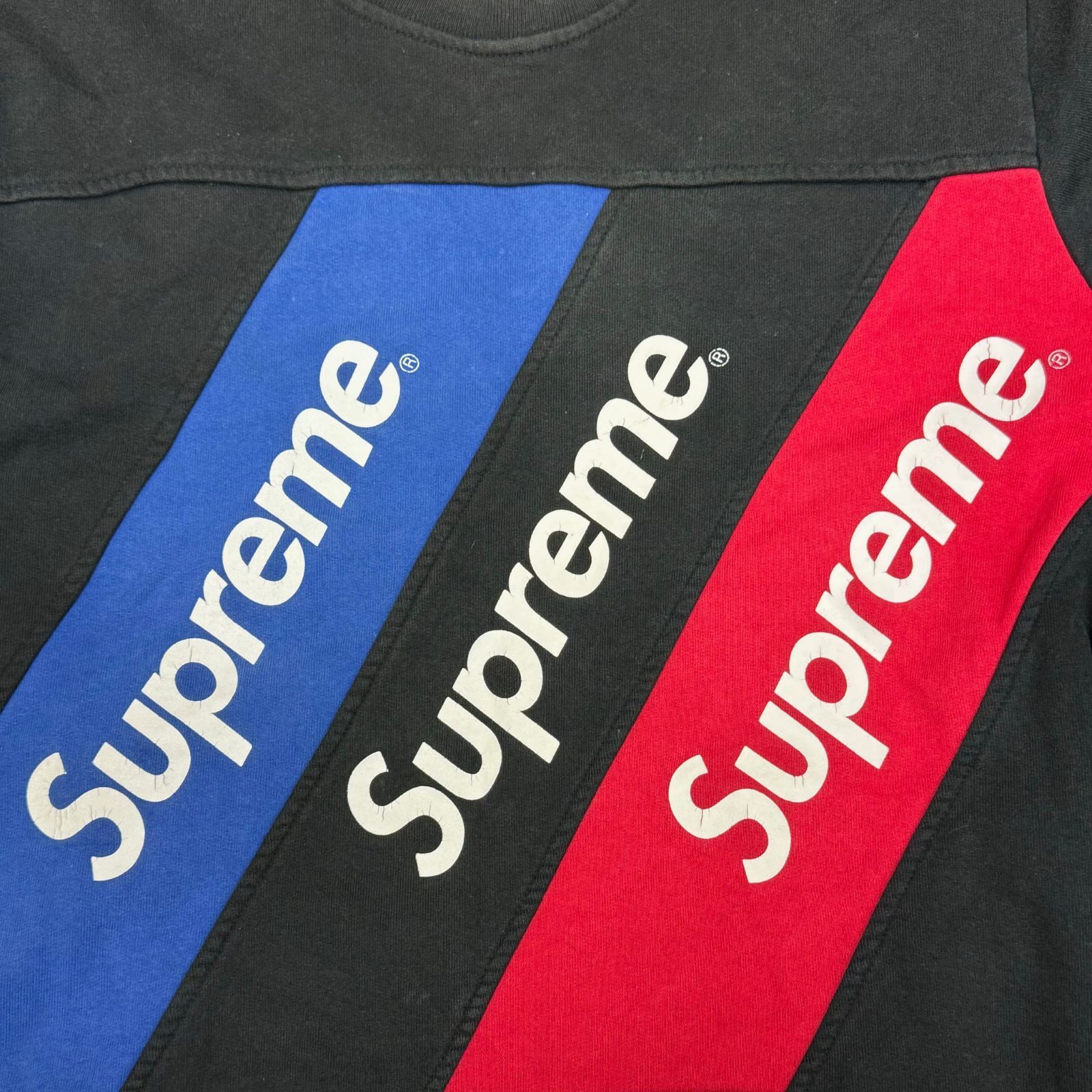 Supreme シュプリーム 15SS Athletic Split Crewneck アスレチック スプリット クルーネック スウェット　Ｌ　 66937A