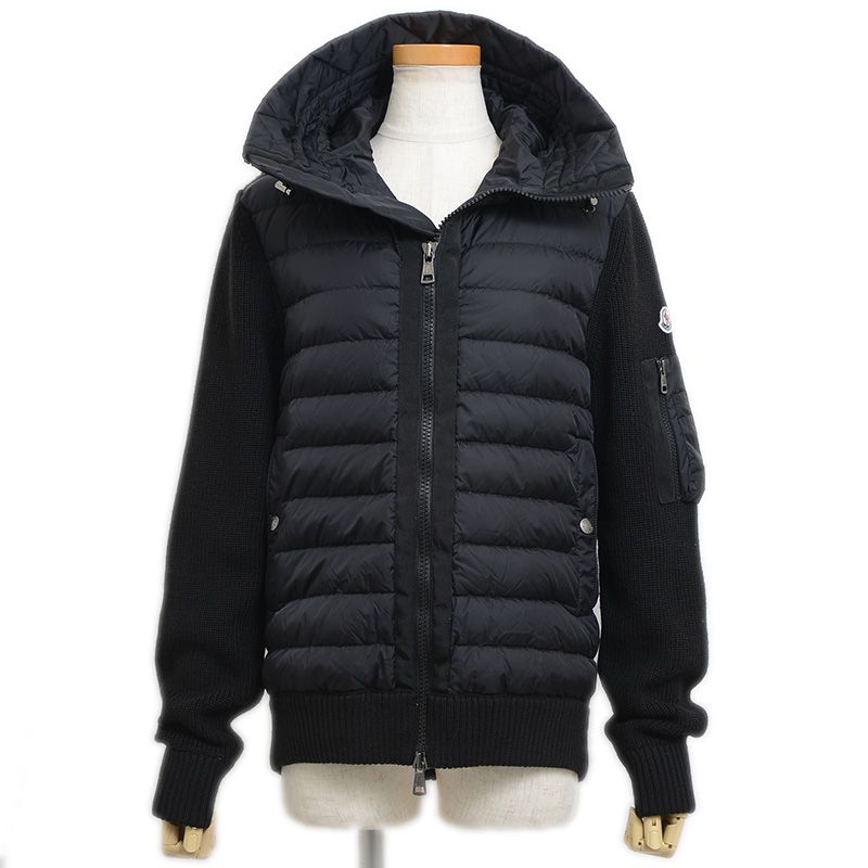 モンクレール ダウンジャケット CARDIGAN TRICOT ブラック Mサイ