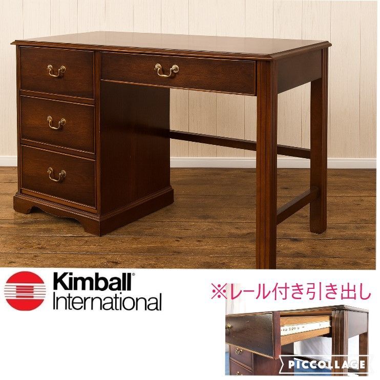 ◎片袖デスク KIMBALL オフィスデスク アンティーク ビンテージ ワークデスク 店舗什器 机 書斎 事務所 BH27KM-2 25