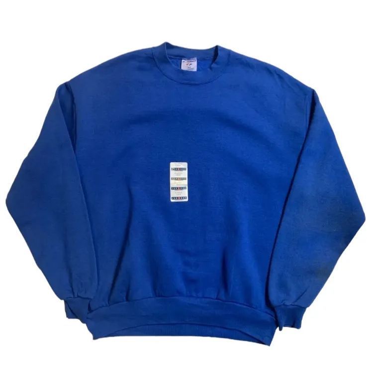 80s-90'S Jerzees Plain Blank Sweatshirt Trainer Made in USA Men's XL Vintage cotton Blue type light blue Vintage Second Hand