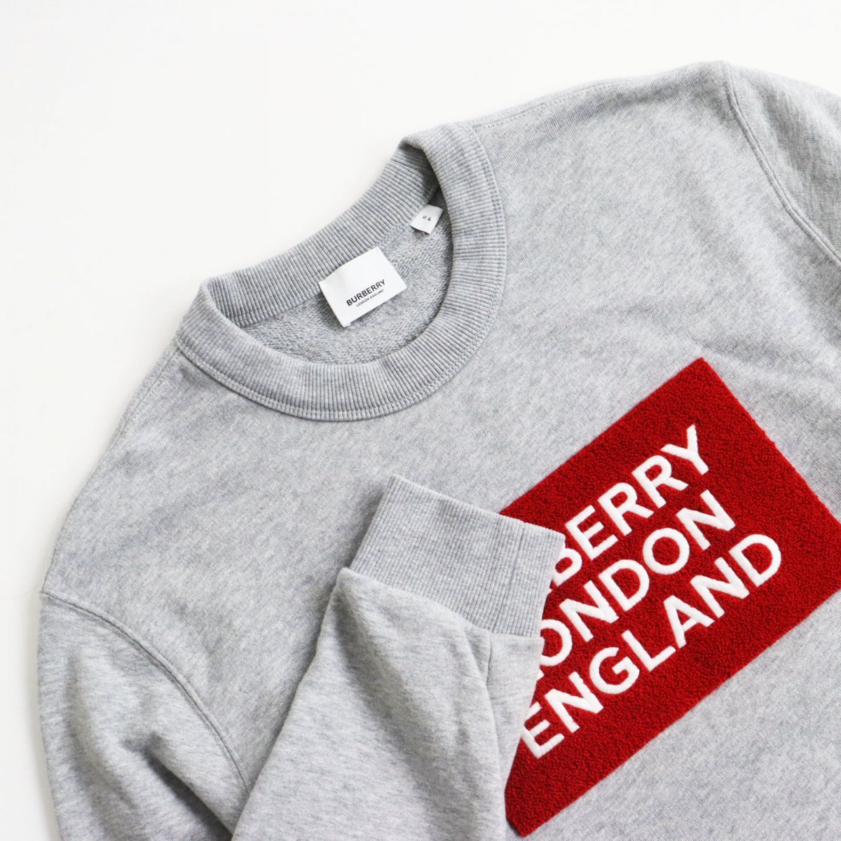 美品○BURBERRY LONDON ENGLAND バーバリー 8021431 パイルロゴ プル  