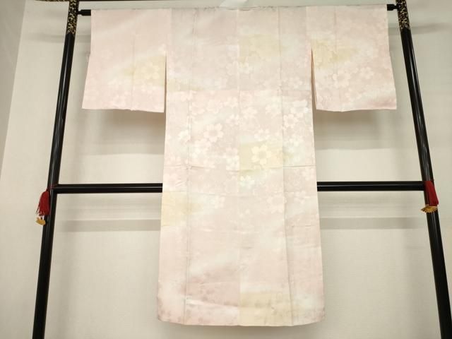 平和屋着物 長襦袢 無双仕立て 舞桜地紋 暈し染め 広衿仕立て 正絹 AABC8083ck