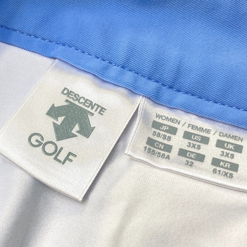 サイズ：L DESCENTE GOLF デサントゴルフ  インナー付き サイドプリーツ スカート  ブルー系 [240101478765] ゴルフウェア レディース ストスト DESCENTE GOLF デサントゴルフ インナー付き サイドプリーツ