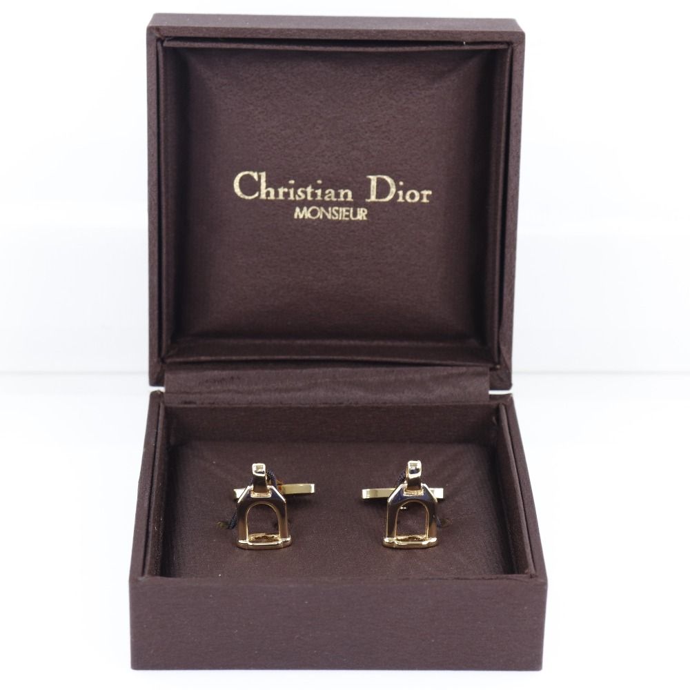 Dior】クリスチャンディオール ロゴ 金メッキ メンズ カフス