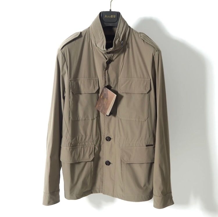 未使用ムーレーMooRERストレッチミリタリージャケットブルゾン 50