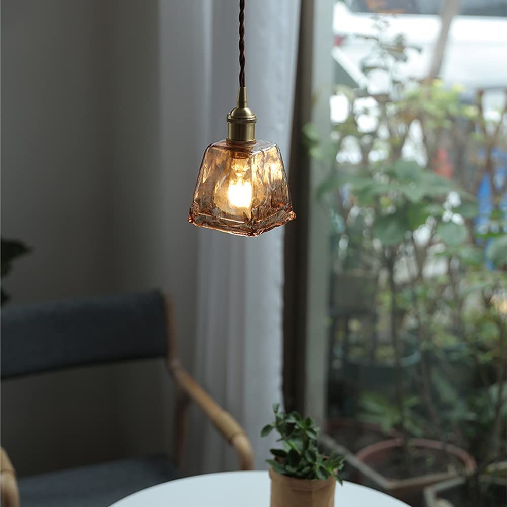 Amazon.co.jp : Chende ペンダントライト ガラス 真鍮 1灯 おしゃれ