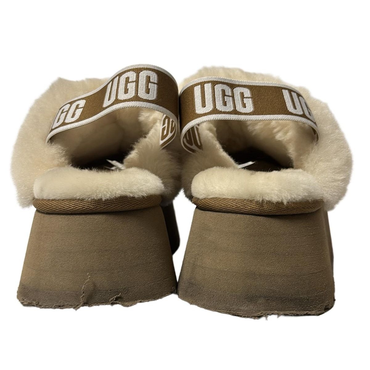 UGG ファンケット 24 ブラウン UGG アグ サンダル ファー ファンケット レディース 厚底 FUNKETTE