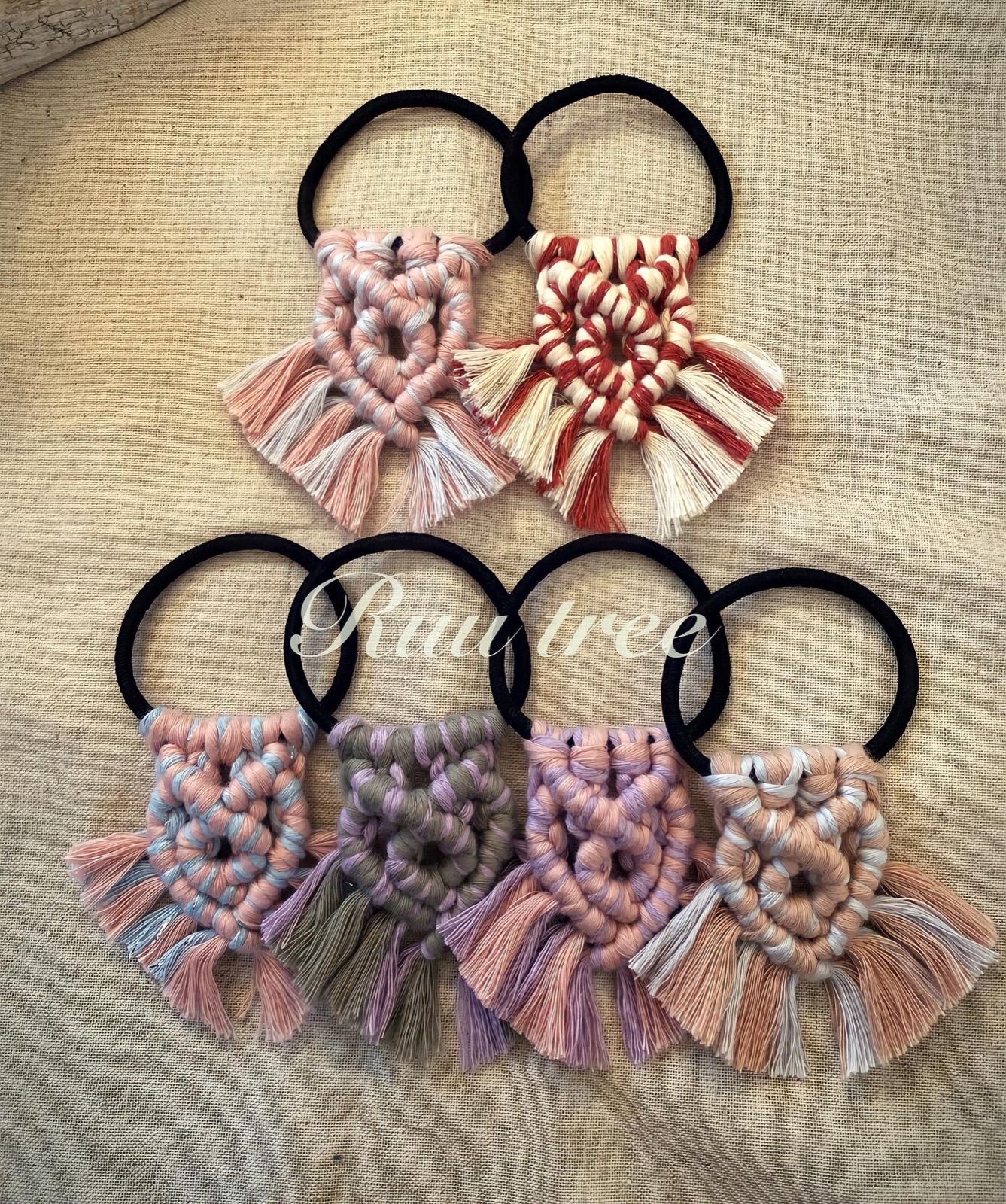 No.1マクラメ♡ハートモチーフ♡hanging No.1マクラメ♡ハートモチーフ♡hanging