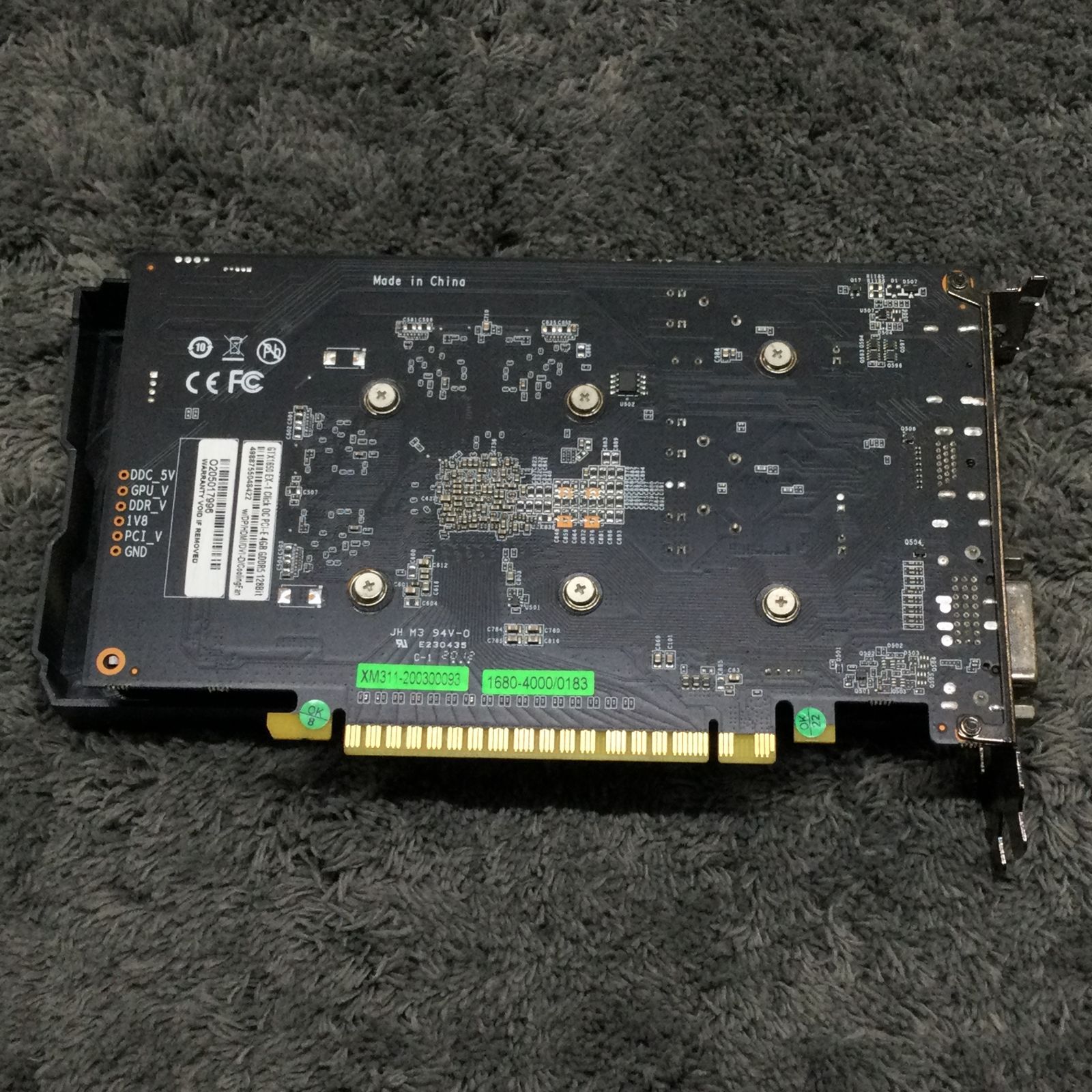 ⑨ メーカー不明 GTX1650 4GB グラフィックボード 1000026886076