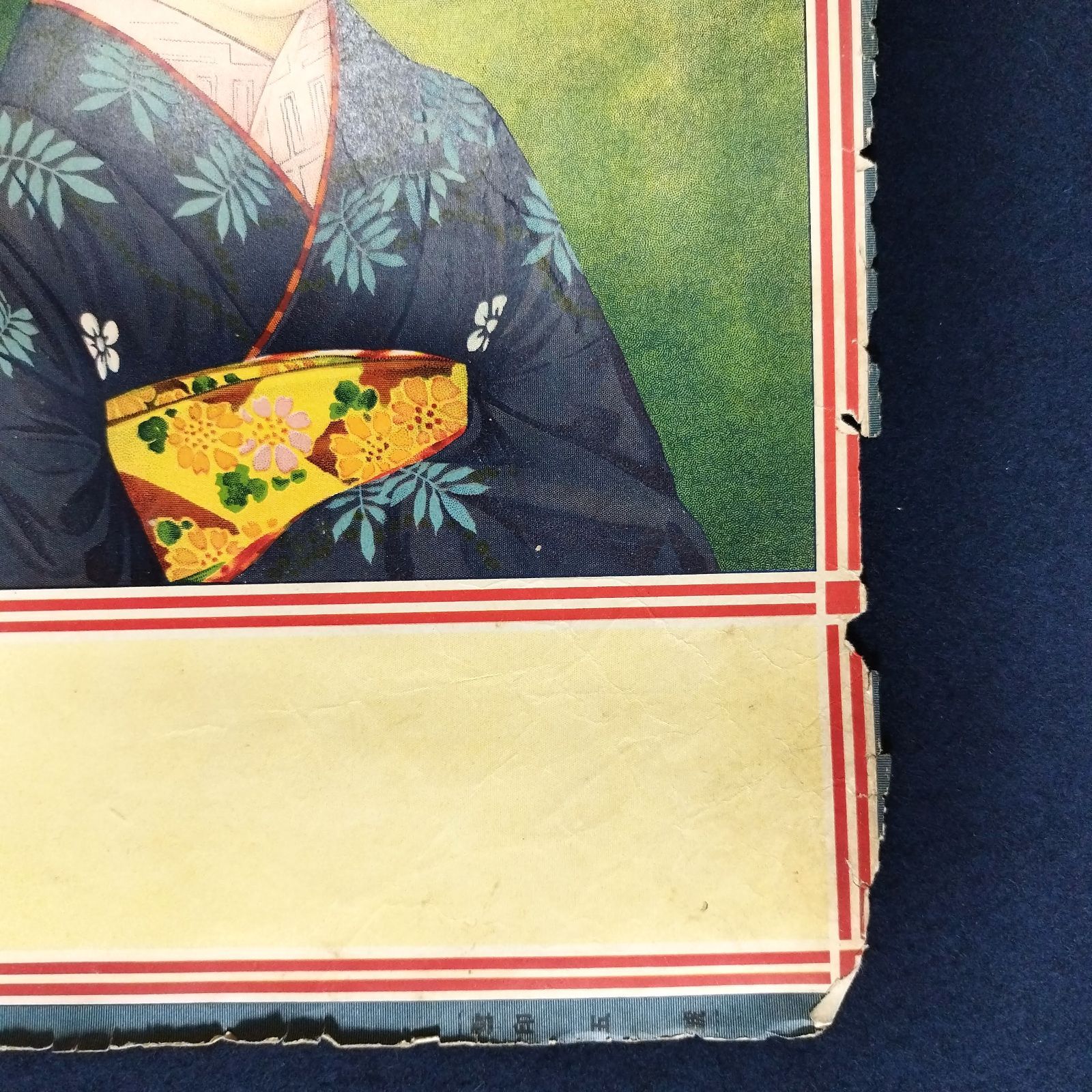 戦前 石版刷◇引札◇美人画 和装 ポスター 広告 宣伝 チラシ 明治時代