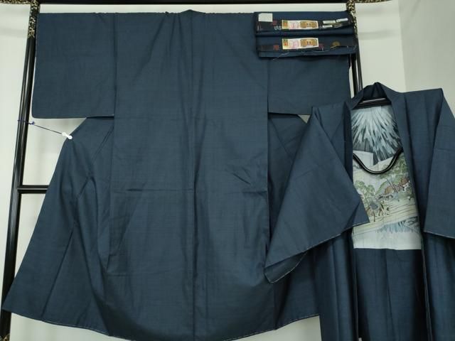 平和屋着物●男性　本場大島紬　アンサンブル　100亀甲　総詰め　新納光夫作　証紙付き　正絹　逸品　未使用　DAAS3944ps 平和屋着物○男性 本場大島紬 アンサンブル 100亀甲 総詰め 新納光夫作