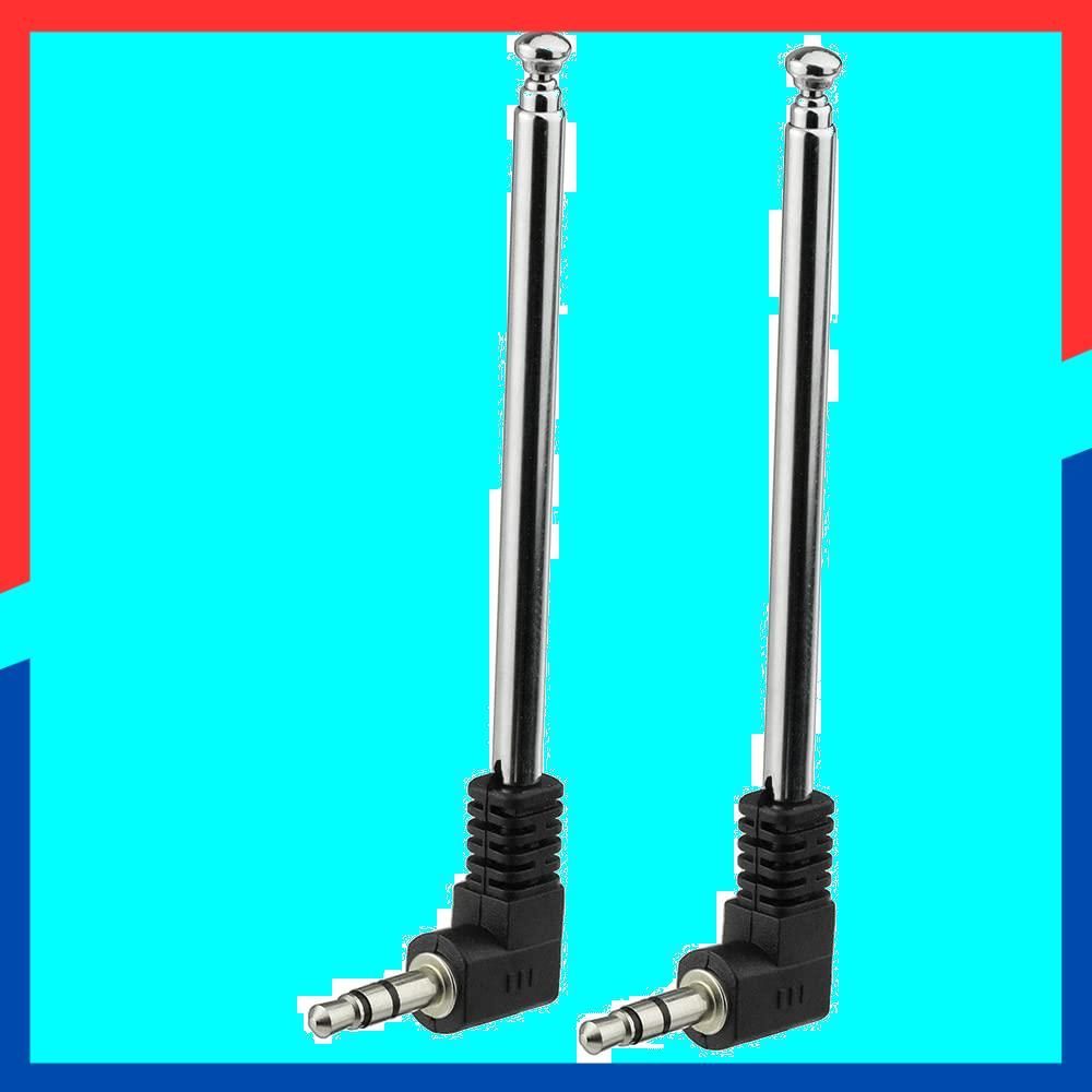 [Inventory Disposal] BingFu Mini FM Radio Antenna 3.5mm Osteroscopic FM Antenna 2 Pack Portable Radio Compatible with Indoor Stereo Receiver AV Audio Video Home Theater Receiver Mobile Cell Phone Bose Radio