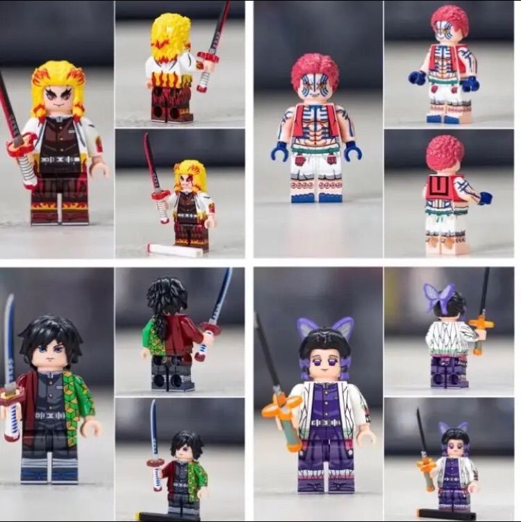 鬼滅の刃】 レゴ 互換 8体セット ミニフィグ Minifigure - メルカリ