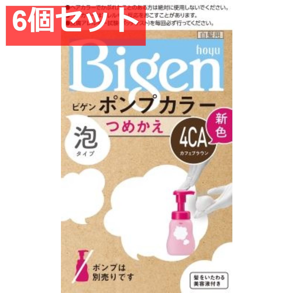 ビゲン ポンプカラー つめかえ 4CA カフェブラウン 6個セット まとめ売り