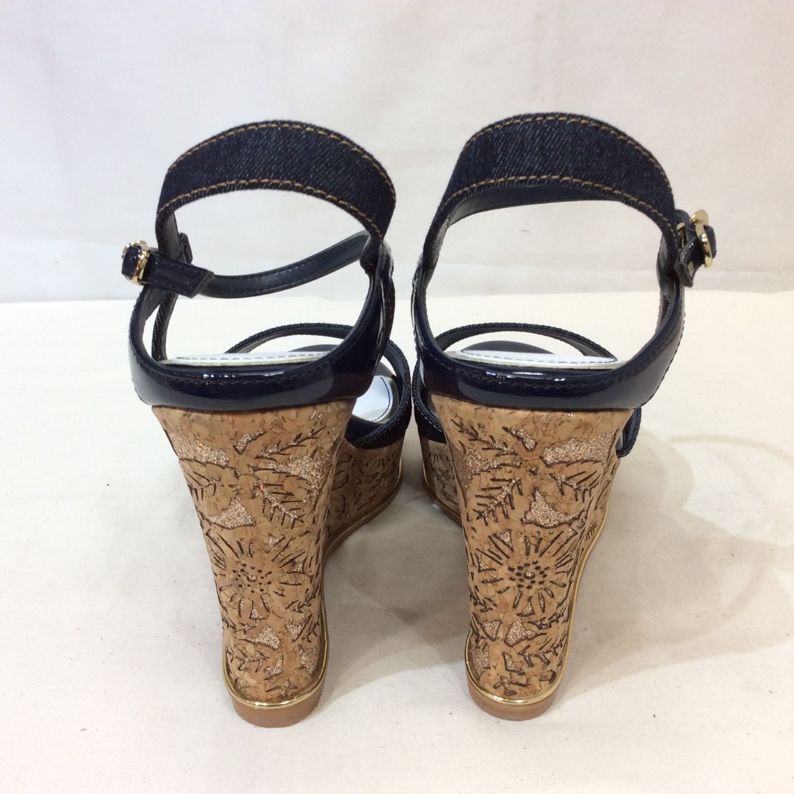 【新品】DIANAデニムウェッジミュール ダイアナ DIANA デニム ウェッジソールサンダル オープントゥ