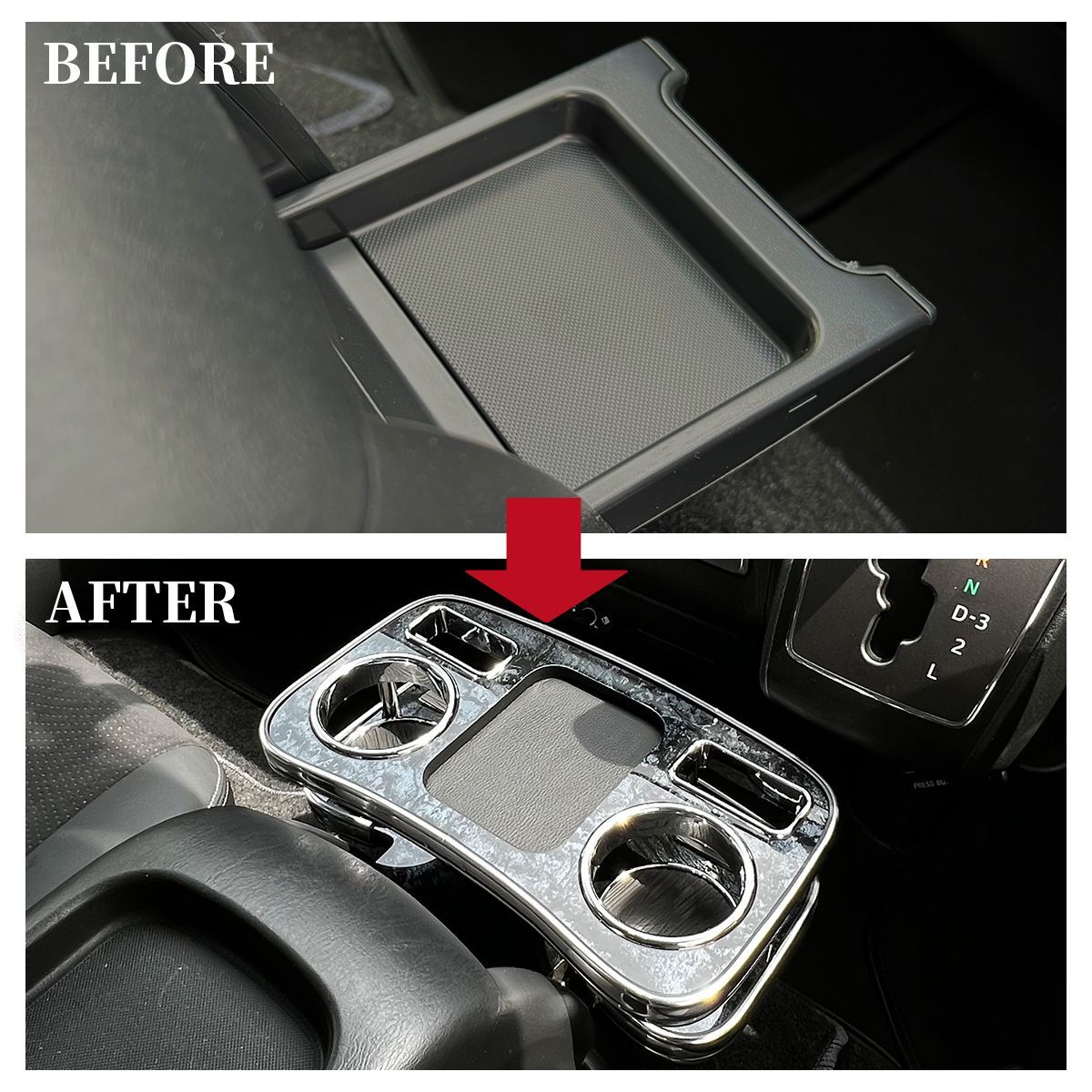 ハイエース ドリンクホルダー ブラック フロントテーブル スマホ  