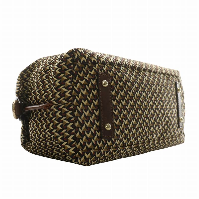 美品　ロベルタピエリ　ハンドバッグ　tatami レザー　ナイロン　ブラウン 美品 ロベルタピエリ ハンドバッグ tatami レザー ナイロン