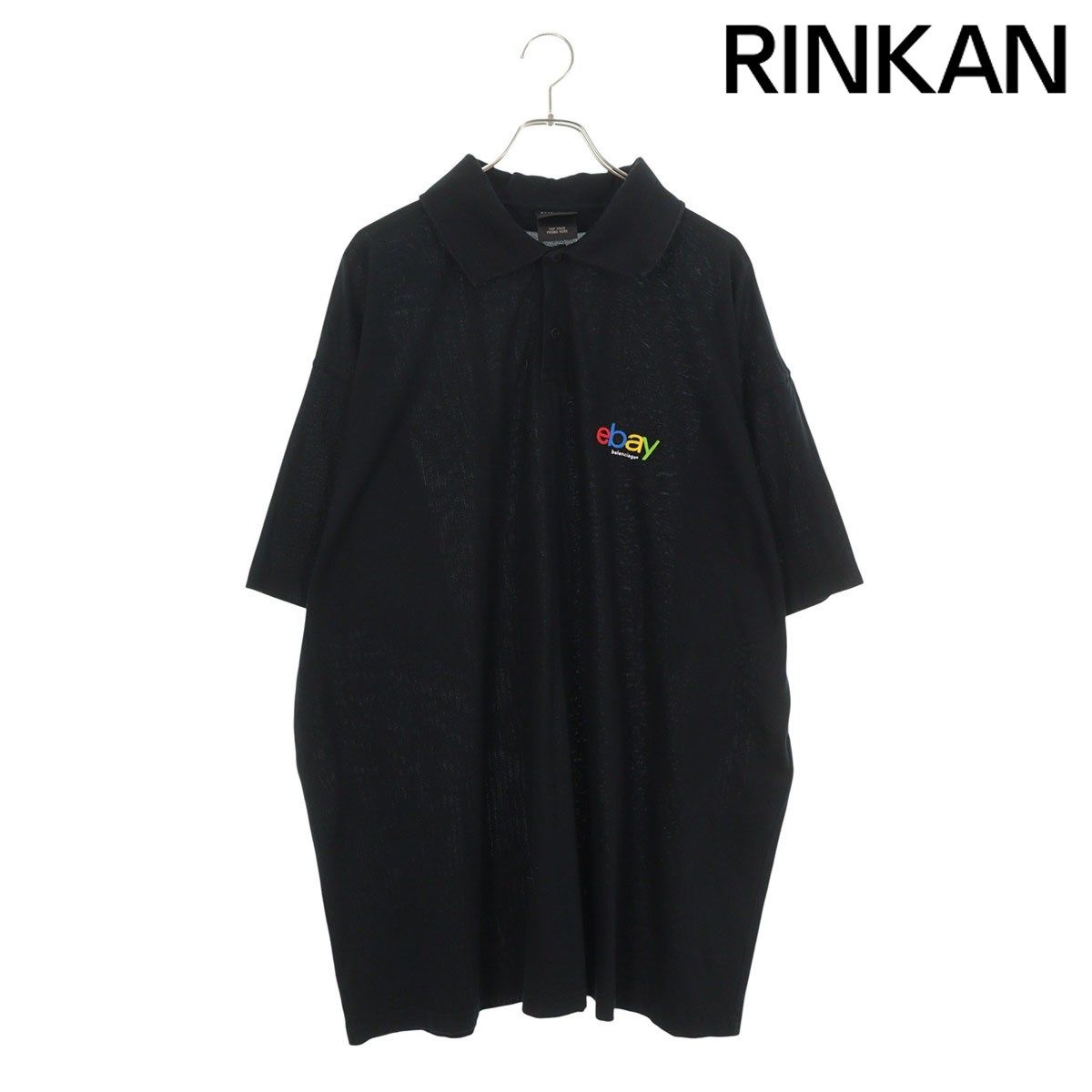 バレンシアガ 24AW 817418 TRVD5 ebay ロゴ刺繍半袖ポロシャツ メンズ 5