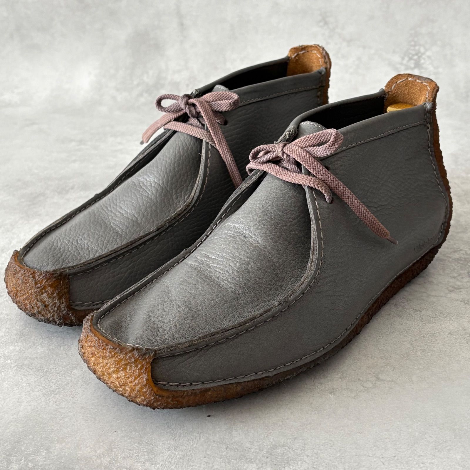 Clarks クラークス ナタリー 90s OLD クレープソール 色 ワラビー グレー 灰色 8.5サイズ 26cm位