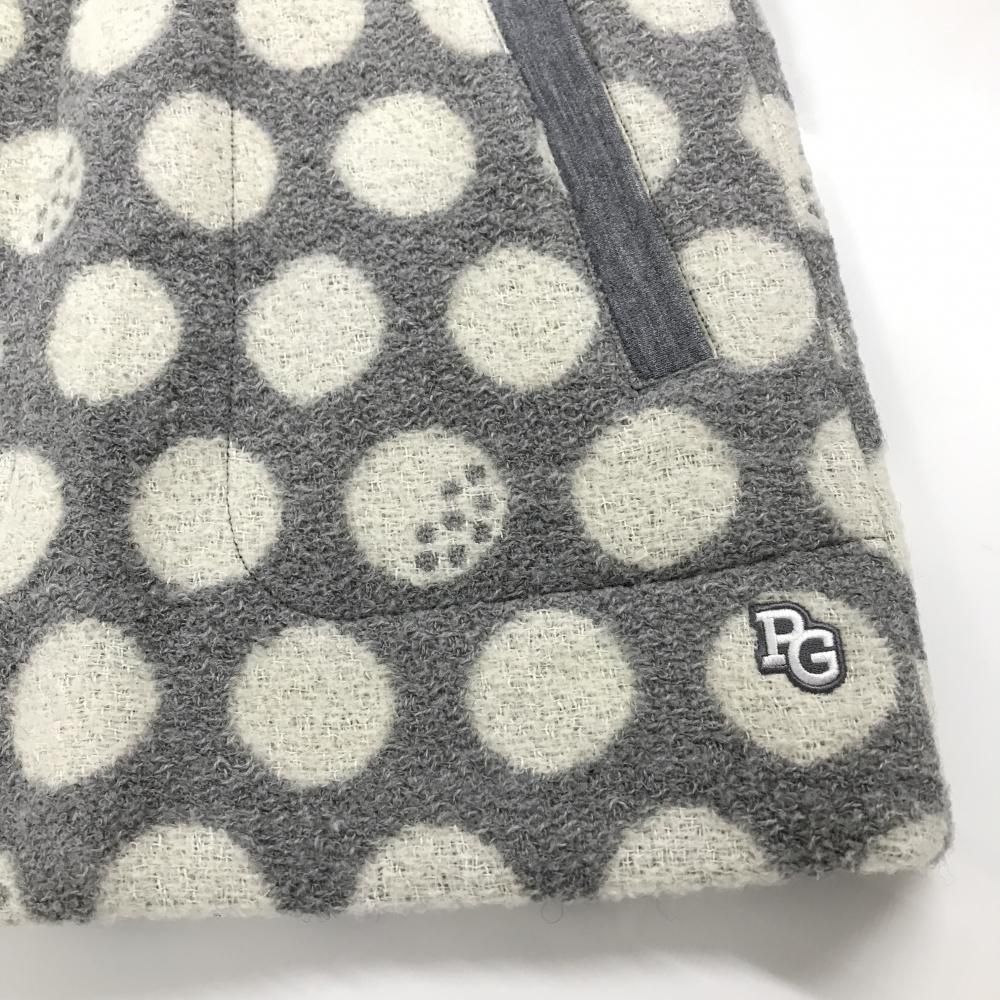 グレー×白 ドット柄