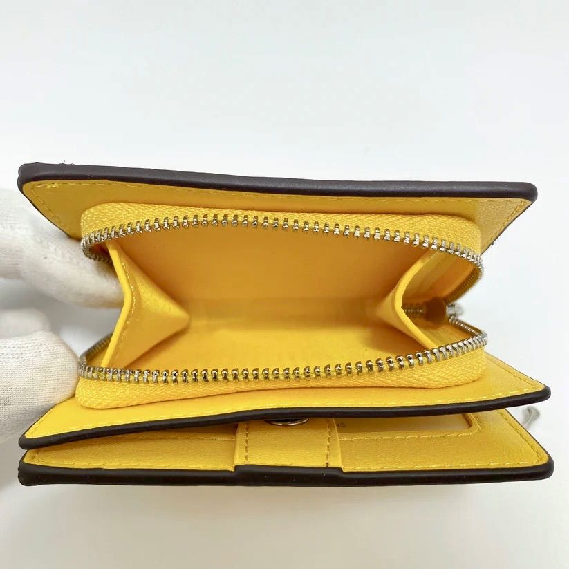 新品コーチ COACH 折りたたみ財布 イエロー 花柄 フローラル - メルカリ 