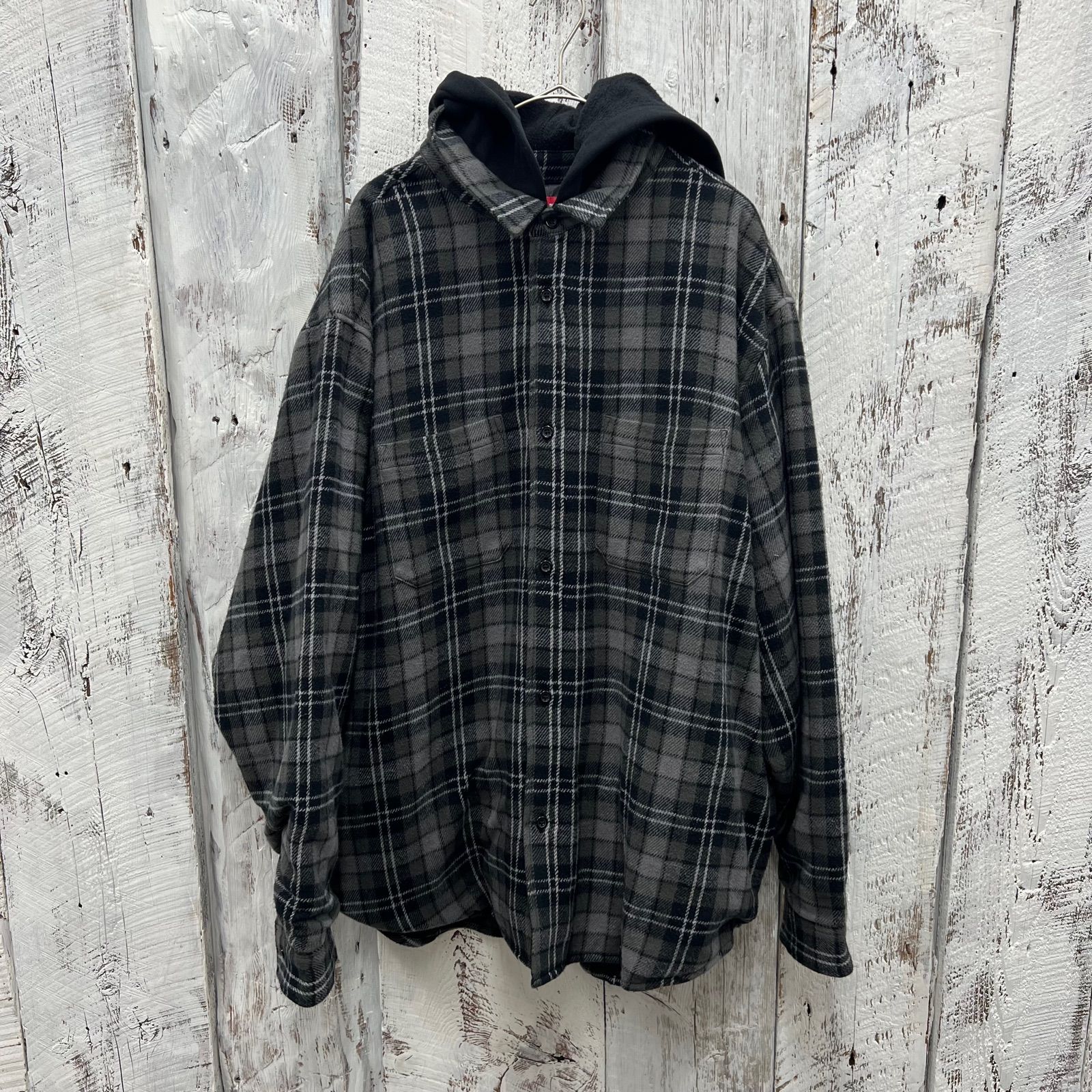 Supreme シュプリーム Tartan Flannel Hooded Shirts フード付