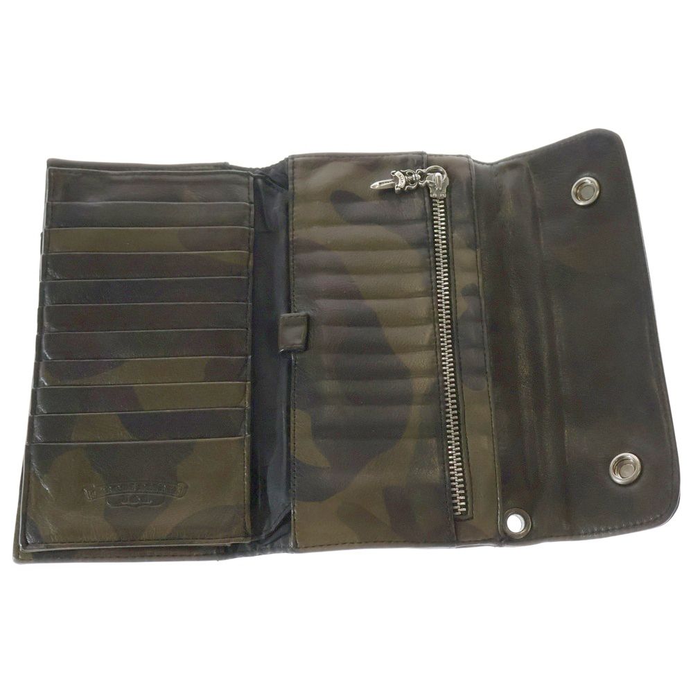 クロムハーツ　ウェーブウォレット　カモフラ クロムハーツ CHROME HEARTS 財布 Wave ウェーブ クロスボタン