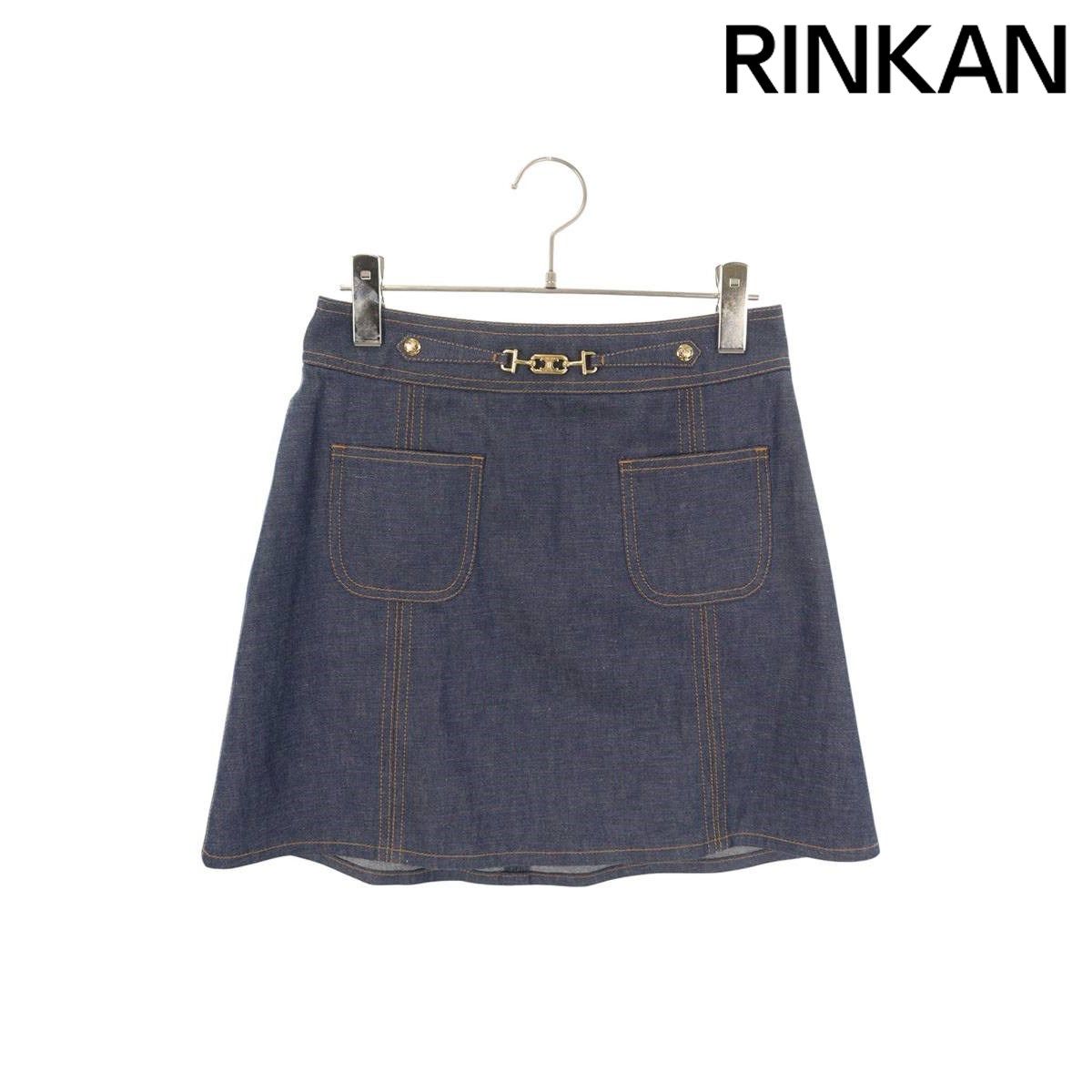 セリーヌ RJ0330842 トラペーズデニムミニスカート レディース 27  