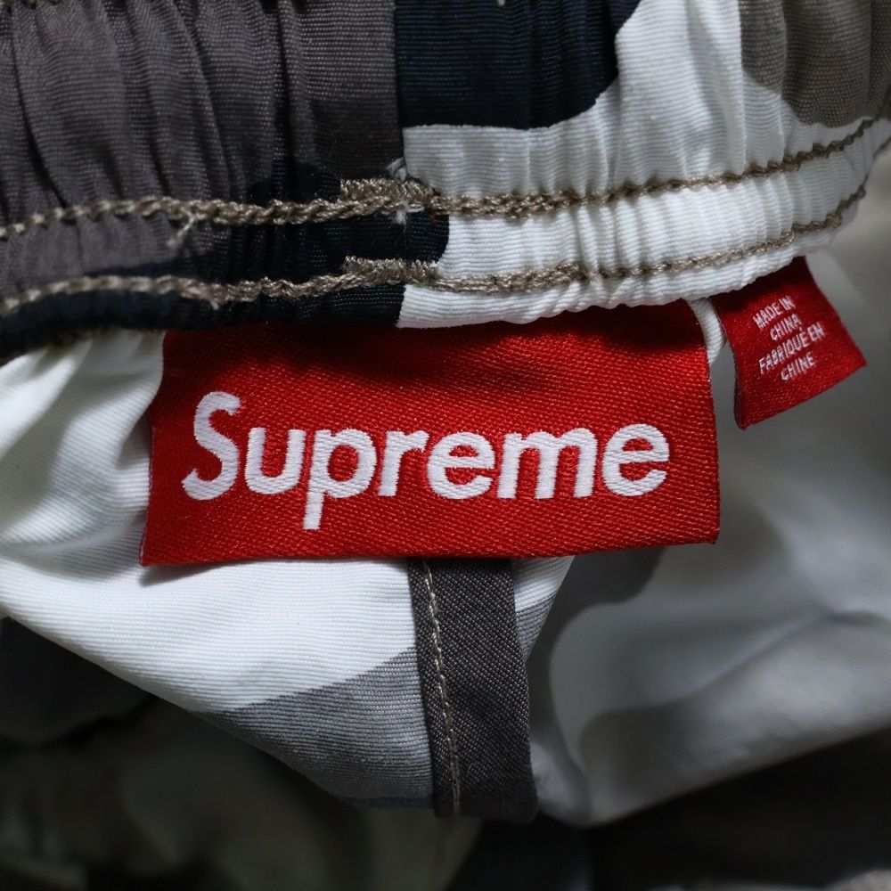 SUPREME シュプリーム 25 SS Contrast Zip Warm Up Pants コントラスト ジップ ウォームアップ パンツ スノーカモ ブラック グレー