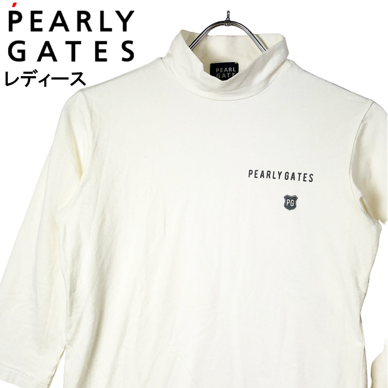 PEARLY GATES パーリーゲイツ 七分丈ハイネックTシャツ ホワイト 2