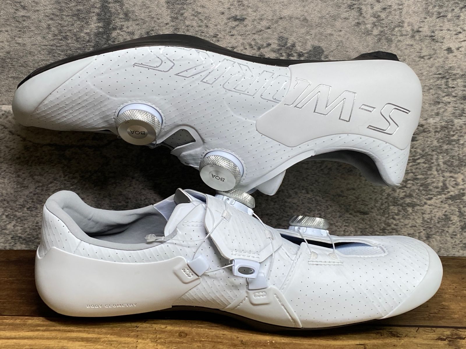 JM415 スペシャライズド SPECIALIZED エスワークス S-WORKS ARES 2 RD ビンディングシューズ 白 EU40.5 SPD-SL LAWEED_CL