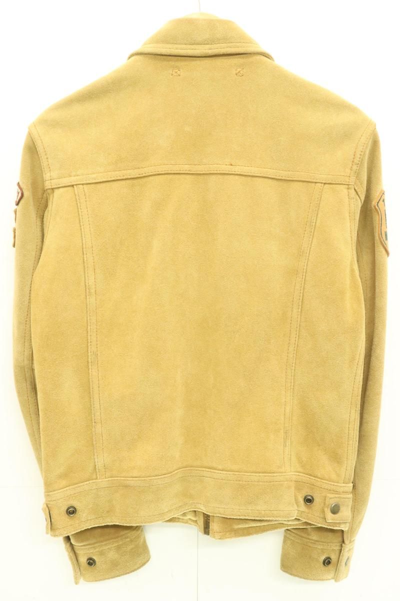 AVIREX メンズレザージャケット M カウスウェードパッチジャケット AVIREX M 茶 ブラウン ワッペン
