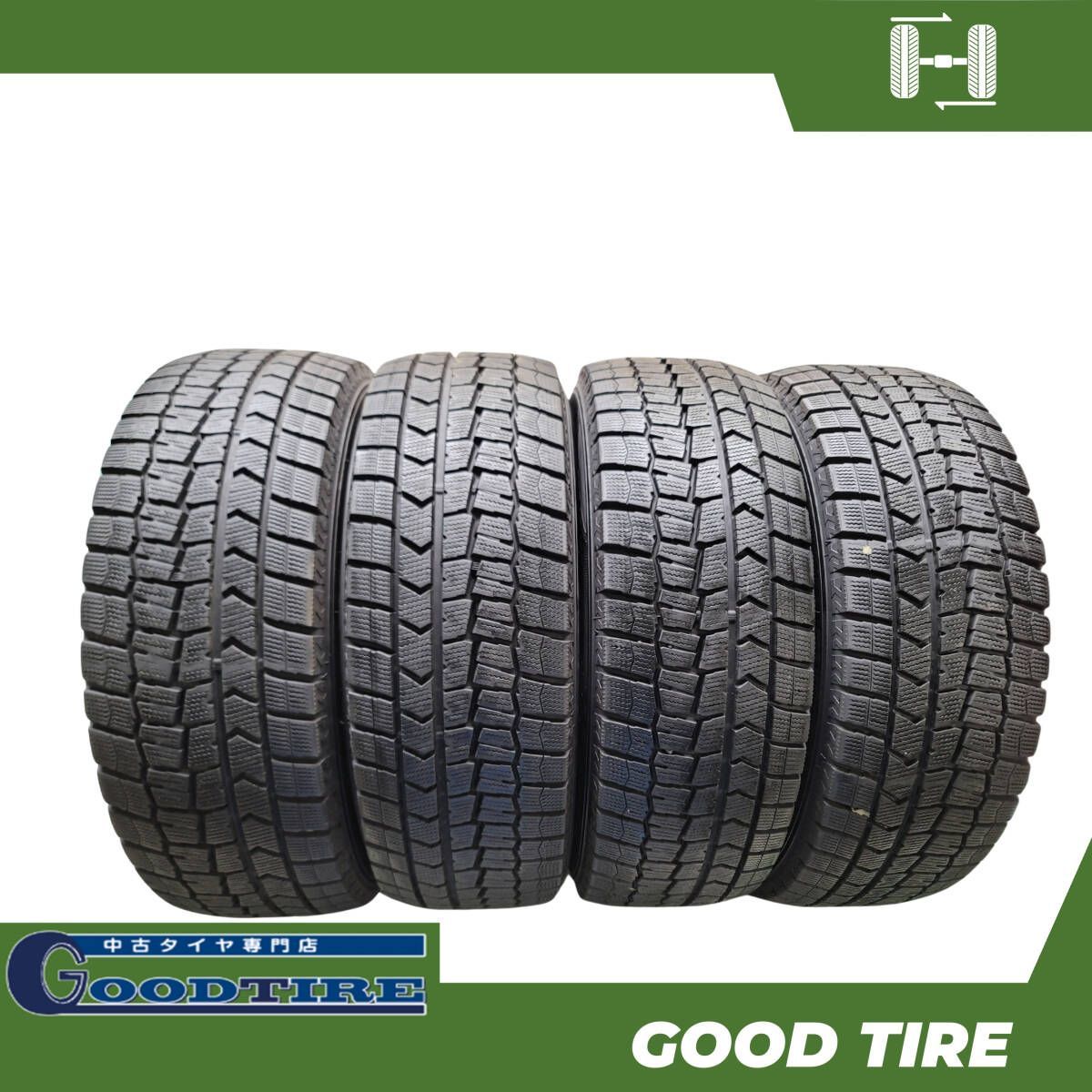 215 60R16 ダンロップ WINTER MAXX WM02 冬用 4本セット 8分山 タイヤ タイヤ オデッセイ エスティマ クラウン 6874