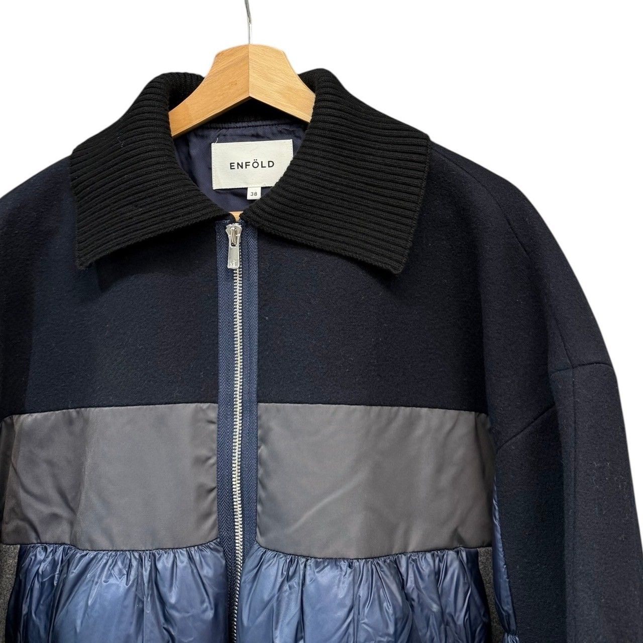 エンフォルド　22AW/ソフトラムメルトンブルゾン　サイズ36 ENFOLD - ENFOLD エンフォルド 22AW ソフトラムメルトンブルゾン