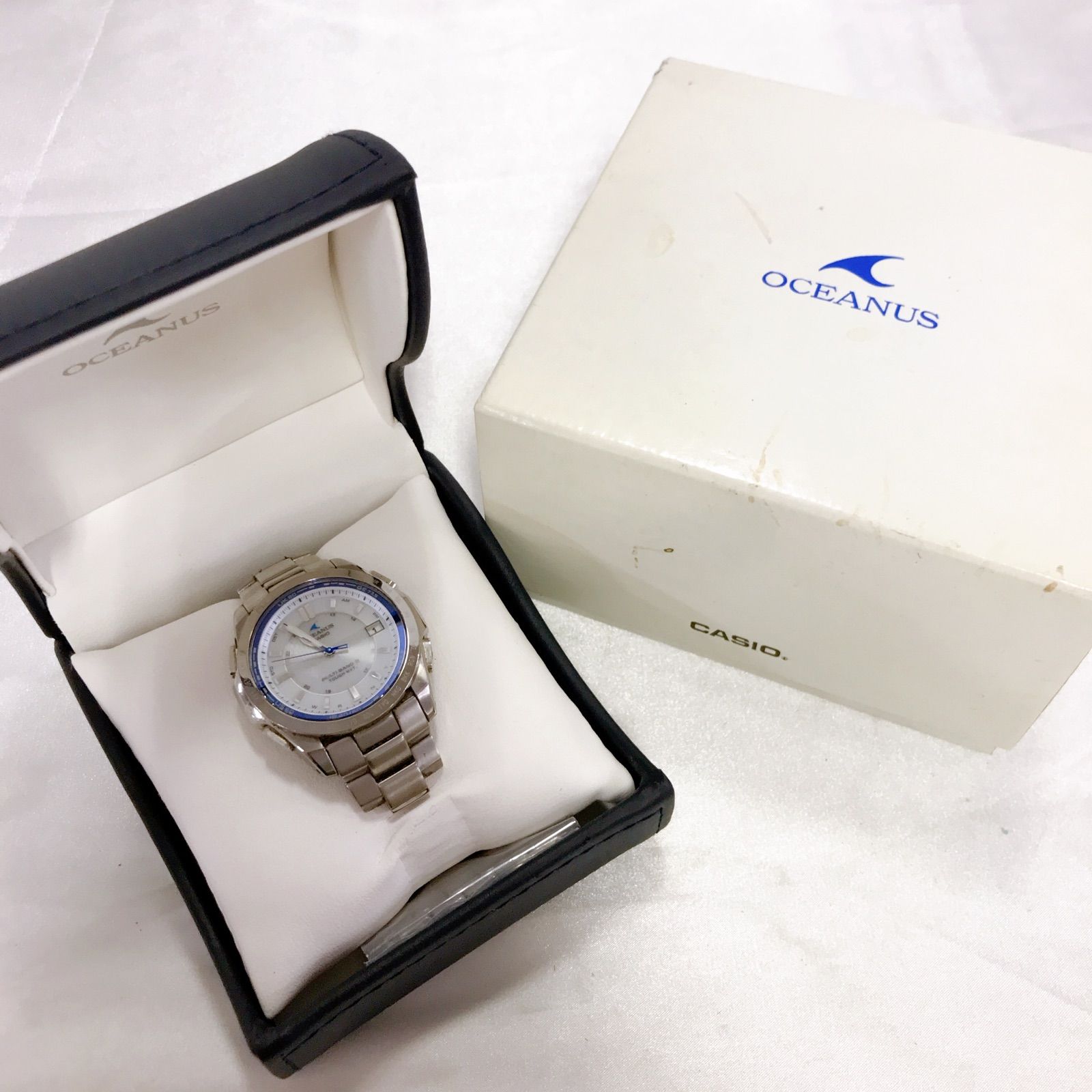 CASIO カシオ OCEANUS オシアナス 腕時計 タフソーラー 電波 白 メンズ