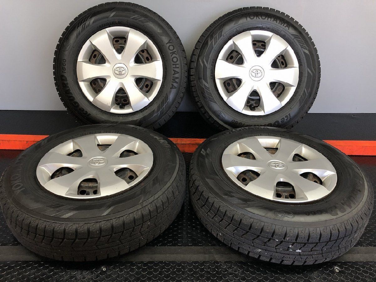 タイヤ走行短め YK iG60 155 80R13 スタッドレス トヨタ ヴィッツ パッソ 純正ホイール 13インチ 4.5J4HPCD100 21年製 STD007