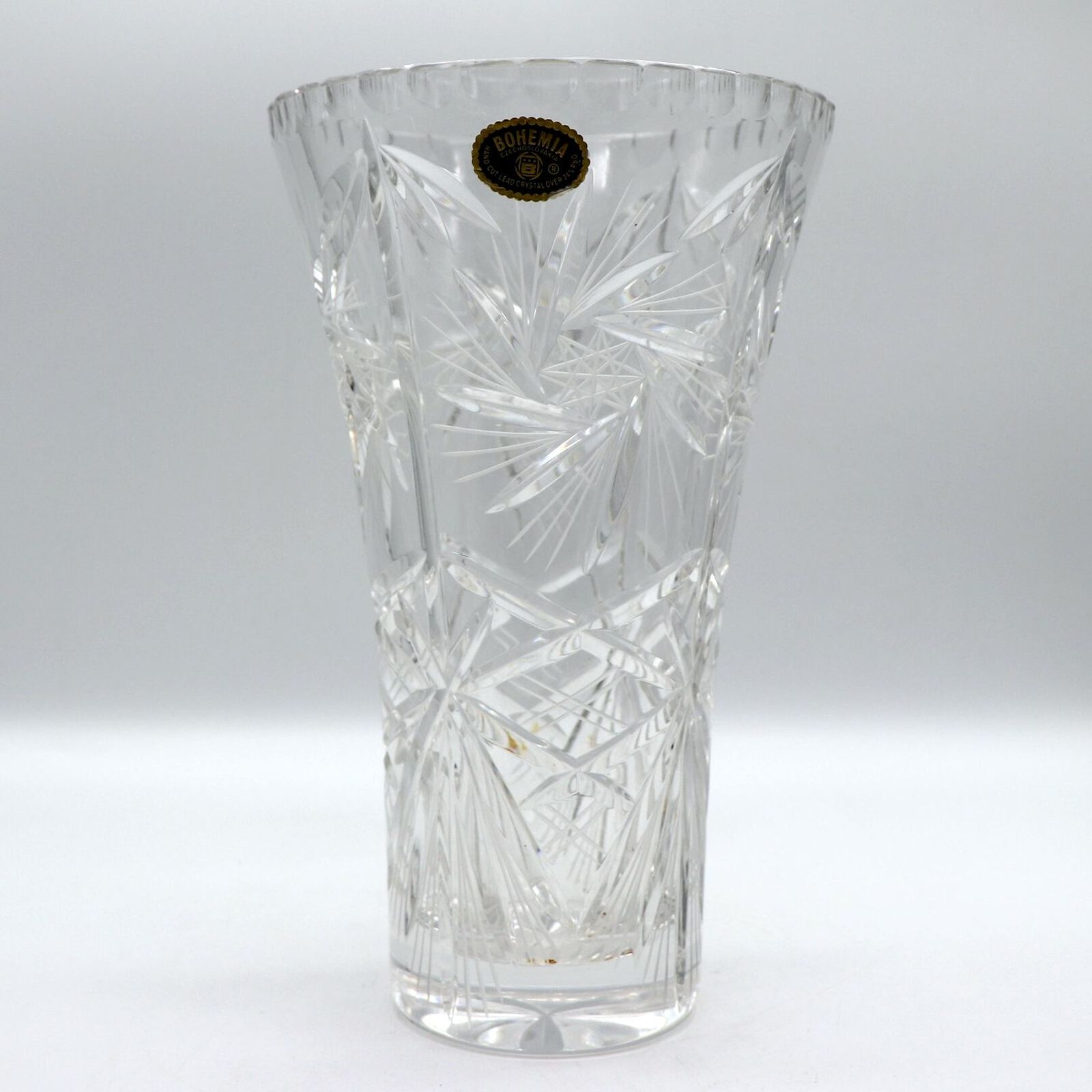 ボヘミアグラス カリグラス チェコスロバキア 三越 花瓶 ガラス工芸