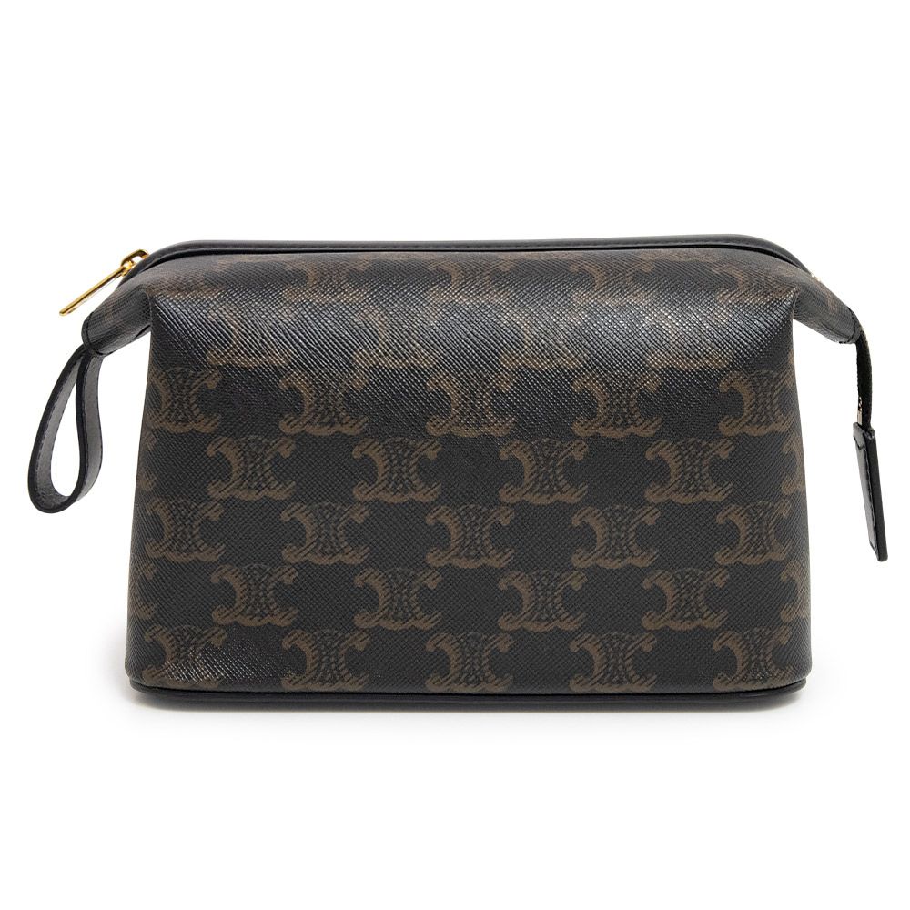 セリーヌ トイレットポーチ 化粧ポーチ トリオンフキャンバス レザー  