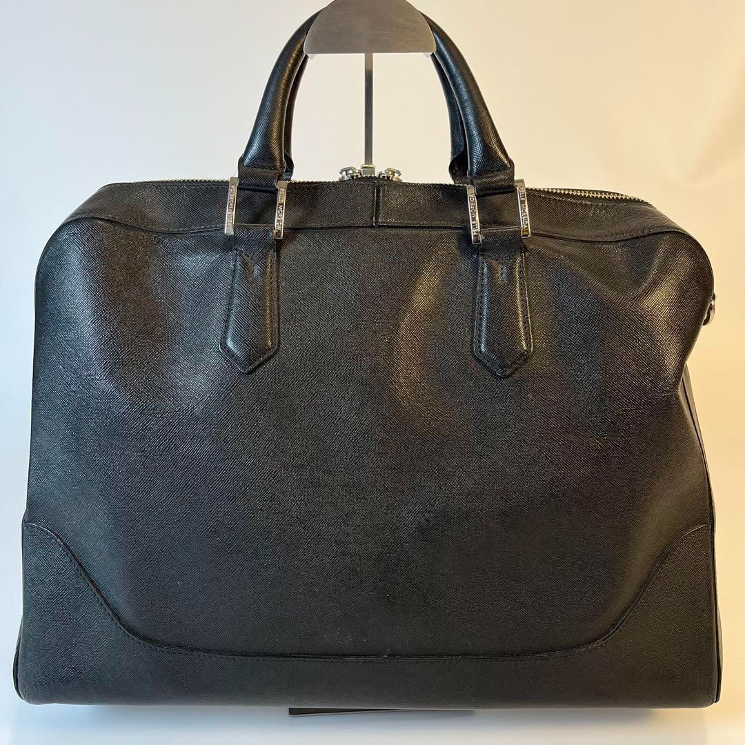 未使用品 PELLE MORBIDA キャピターノ 2way ブリーフケース PELLE MORBIDA 2way ブリーフケース キャピターノ レザー 黒