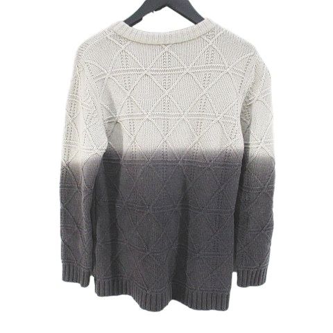 ベビーディオール baby Dior カナージュニット セーター カシミヤ混 10 灰系 グレー グラデーション ロゴ 文字 刺繍 毛 ウール