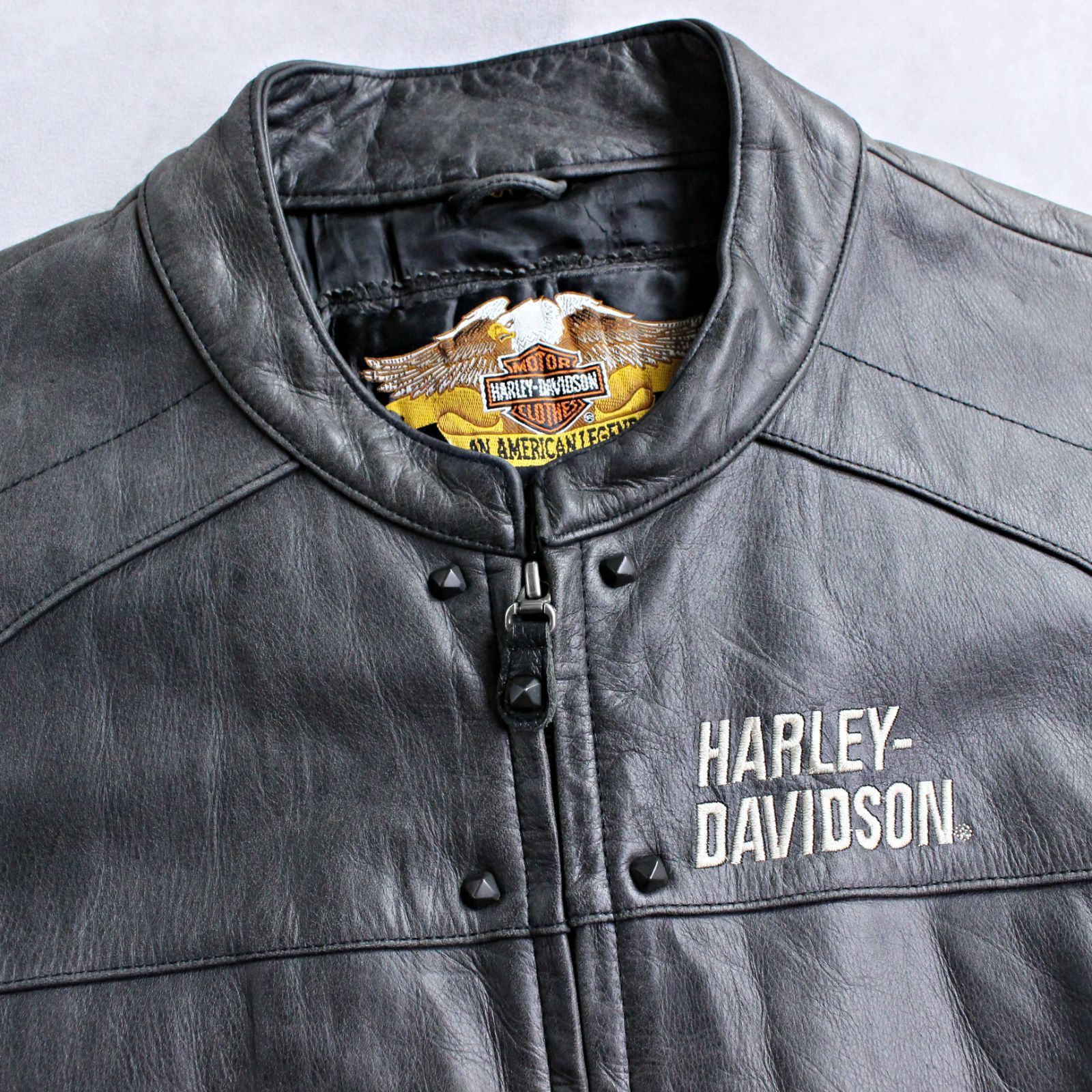 HARLEY DAVIDSON】ハーレーダビッドソン 半袖カットオフ レザー 
